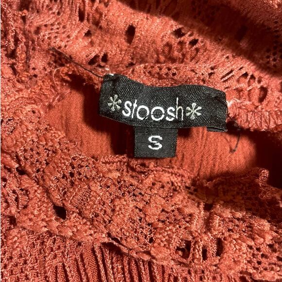 Y2K Stoosh Dress Women S High Neck Crochet Bodice Boho Cottagecore Fairy Retro - Picture 2 of 11